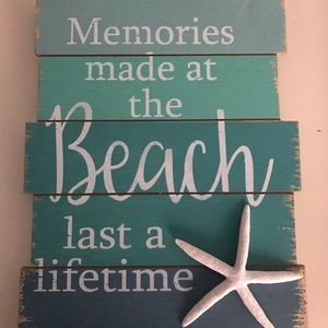 Cute beach sign great for bathroom or home decor